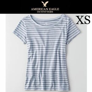 新品タグ付き☆American Eagle 半袖Ｔシャツ XS ボーダー ストライプ アメリカンイーグル