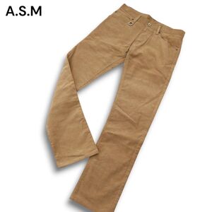 A.S.M アトリエサブ メン 秋冬 ストレッチ コーデュロイ★ パンツ Sz.M　メンズ キャメル ASM　A4B05818_B#Q