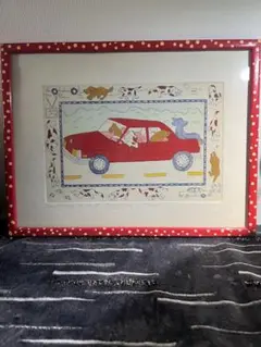 犬 ドッグ 絵画 絵 アート JAN HAVENS サイン入り 可愛い 車