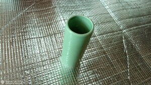 竹筒型 花瓶 青磁色 花入れ 花器 陶磁器 茶道具 華道具 茶室 一輪挿し 玄関飾り インテリア雑貨 風水