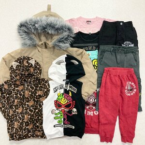 ●HYSTERIC MINI ヒステリックミニ GLAMOUR ヒステリックグラマー 10点 ジャケット Tシャツ パンツ 等 size90-140 子供服 キッズ 2.11kg●