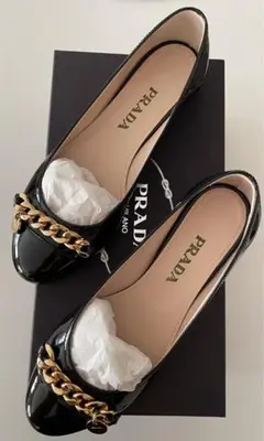 PRADA エナメル フラットシューズ 35 1/2 サイズ