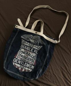 【傑作】美品 RRL INDIGO CANVAS 2WAY TOTE BAG ダブルアールエル インディゴ 本藍染め イーグル キャンバス トートバッグ バッグ