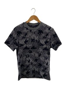 LOUIS VUITTON◆モノウラムジャガードニットTシャツ/20AW/Tシャツ/M/コットン/グレー/カモフラ