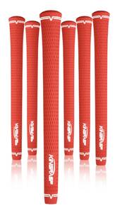 ■超特価！送料安！■ 6本組 競技志向 抜群のグリップ力 高品質 KINGRASP Golf Grip 標準モデル 60R バックラインなし オレンジ 