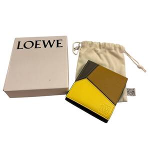 LOEWE ロエベ 2つ折り財布/マルチカラー/メンズ/バイフォールドパズル/クラシックカーフ 二つ折り財布