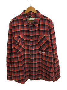 OFF-WHITE◆CHECK SHIRT/ネルシャツ/XL/RED/チェック/OMGA060F18A27015