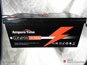 Ampere Time12V　200Aリンサン鉄リチュウムイオンバッテリーセット