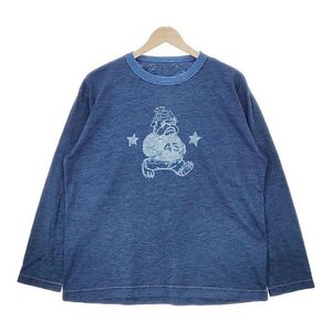 5-0102M∞45R/45rpm ブルマリン両面プリント インディゴ 長袖Ｔシャツ カットソー ブルー フォーティーファイブアールピーエム 249779