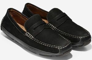 Cole Haan 29.5cm ペニー ドライバービジネス ブラック ベネチアン ローファー サイドゴア スリッポン レザー スニーカー XXX226