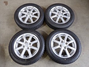 YS14678【送料無料155/65R14】ダイハツ純正 タント ムーブ ミライース等 中古スタッドレス ■14×4.5J 100/4H ET45■1円スタート