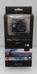 ★中古品★ movio ウェアラブルカメラ WiFi機能搭載 4K Ultra HD アクションカメラ M1034K【他商品と同梱歓迎】