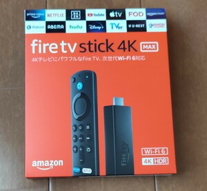 新品未開封品 Amazon Fire TV Stick 4K Max Alexa搭載 音声認識リモコン付属 