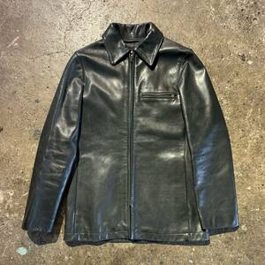 A.P.C. 90s フランス製 レザーブルゾン シングルライダース 馬革 ブラック XS アーペーセー レザージャケット