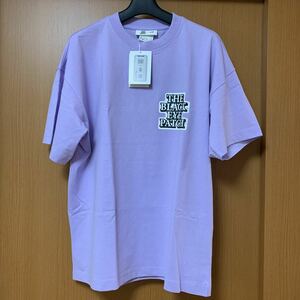 black eye patch h&m purple t shirt パープルTシャツ　サイズM