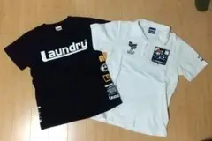 【LAUNDRY】ネイビーTシャツ ホワイトポロシャツ 2枚セット