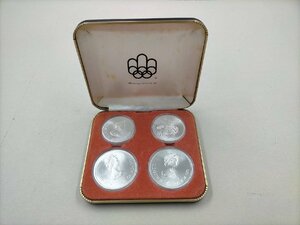 【カナダ】モントリオール五輪銀貨4枚セット　10ドル　5ドル　銀貨　ケース付き　1976年オリンピック　Y594