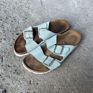 USED 古着 ビルケンシュトック アリゾナ スウェード 水色 ライトブルー Birkenstock Arizona vintage ヴィンテージ サンダル レザー