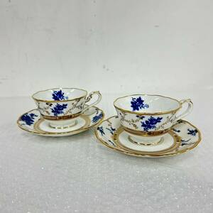 24大/A052989-26/J102-602/HK8000【名古屋】Noritake ノリタケ ANTIQUITY 4304 ティーカップ/ ソーサー 2客 ４点まとめ 洋食器 