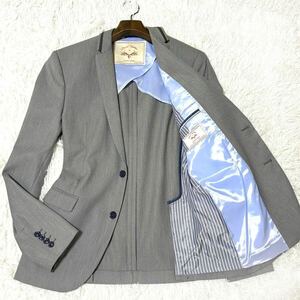 ●未使用品 大きいサイズ 【ZARA MAN】 テーラードジャケット シングル 2B 春夏 背抜き XL ツインベンツ ビジネスカジュアル グレー スーツ