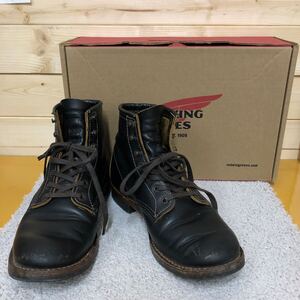 （22）RED WING レッドウィング 9060 BECKMAN FLATBOX ベックマン フラットボックス 24.5㎝ US 6 2/1 ブーツ ブラック BLACK レザー