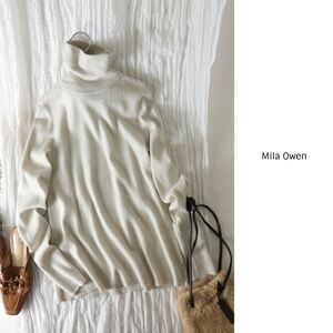 2023AW☆ミラオーウェン Mila Owen☆洗える タートルネック リブニット 0サイズ☆A-O 6311