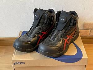  アシックス 安全靴 WINJOB CP304 BOA BLK EDITION 26.5cm【限定色】：ブラック×クランベリー(蛇柄)