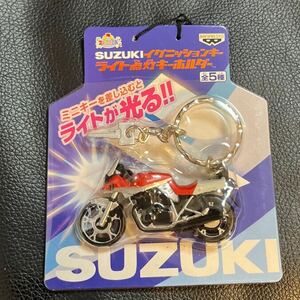 SUZUKI イグニッションキーライト点灯キーホルダー KATANA カタナ 刀 レッド 検索 バンプレスト 当時物 鈴木 スズキGSX1100S ミニカー 旧車