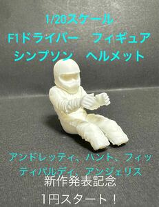 1/20 F1ドライバーフィギュア 70〜80年代　シンプソンヘルメット