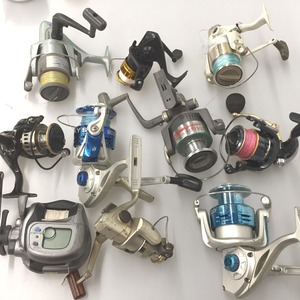 △△【1円スタート】 DAIWA RYOBIスピニングリール 10個まとめ 全体的に状態が悪い