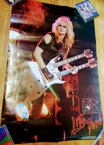 1984 LITA FORD リタ・フォード BC RICH Wネックギター ポスター 