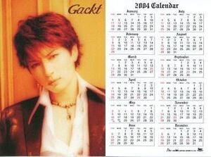 中古カレンダー Gackt 2004年度カレンダーカード