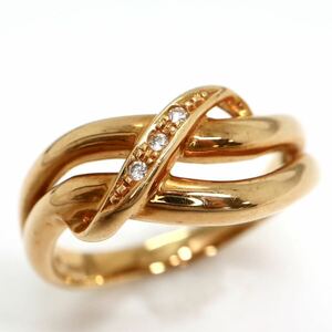 TASAKI(田崎真珠)《K18 天然ダイヤモンドリング》J 約5.0g 約17号 0.02ct ring 指輪 jewelry ジュエリー diamond ED8/ED8