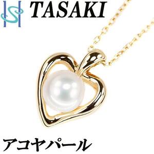 年末大感謝祭【最大40%OFF】タサキ 田崎真珠 アコヤパール ネックレス 5.3mm K18YG ハート ブランド TASAKI 送料無料 美品 中古 SH105750