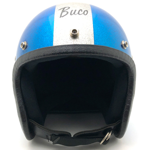 送料無料 Dead Stock 新品 BUCO GT BLUE × SILVER METALFLAKE 59cm/ブコ青ブルーシルバービンテージヘルメットレジスタルbellベル500tx60s