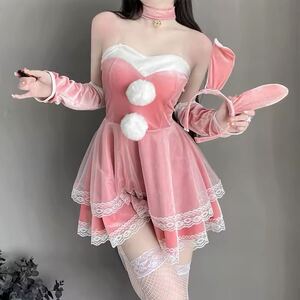 新品未使用 サンタクロース バニーガール コスプレ コスプレ衣装 クリスマス 超セクシー