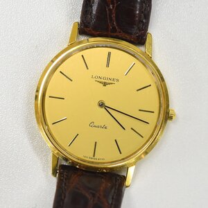 1円 可動品 腕時計 ロンジン LONGINES クォーツ メンズ ゴールド 同梱不可