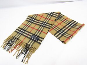 1円スタート BURBERRY バーバリー ノヴァチェックマフラー ストール ブラウン 1スタ 中古品 ★9316