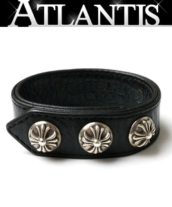 CHROME HEARTS 銀座店 クロムハーツ 3ボタン2スナップブレス クロスボールボタン シルバー SV925 黒 95686