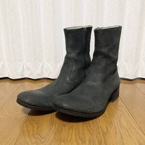 [C DIEM] S40 SIDE ZIP BOOTS REVERSE リバースレザー サイドジップ レザーブーツ 44 グレー CARPE DIEM カルペディエム