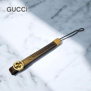 GUCCI グッチ ストラップ レザー ブラウン