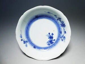 藍柿　古伊万里　紅葉　墨はじき　小皿　参考商品　NO.A2-2991