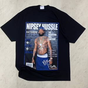 LA発 【2XL】 Nipsey Hussle 二プシーハッスル COVER アンダーグラウンド グラフィック ヘビーウェイト Tシャツ 黒 HIPHOP ラッパー