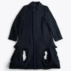 【15AW】COMME des GARCONS 穴あきフリル レース コート