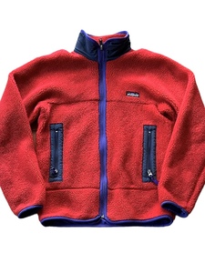 ★★★90`s us製 雪なしタグ patagonia パタゴニア 初期レトロＸパイルジャケット XSフレンチレッド★★★★