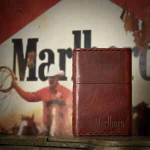 【 特別出品 】1円スタート 完全未使用 2018年 マールボロ誕生100周年Marlboro 100thAnniversary Zippo 本革 レザージッポー