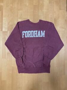 80s Champion Reverse Weave FORDHAM XL トリコタグ ビンテージ カレッジロゴ チャンピオン フォードハム USA リバースウィーブ 2枚タグ