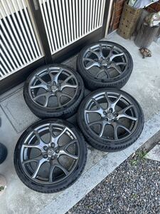 RX8 後期タイプRS 純正BBS 19インチ　アルミホイール　8J+47 PCD114.3 5穴　225/40R19 HANKOOK タイヤ付き　