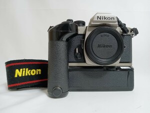 Nikon ニコン FM2/T + MF-12 + MD-12 チタンボディ 一眼レフフィルムカメラ　沢1