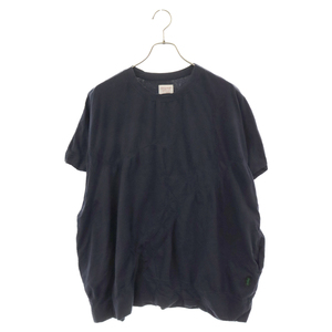 Gipsy ジプシー クルーネック ロゴ パッチ 半袖カットソー Tシャツ レディース ネイビー YH-T65-056